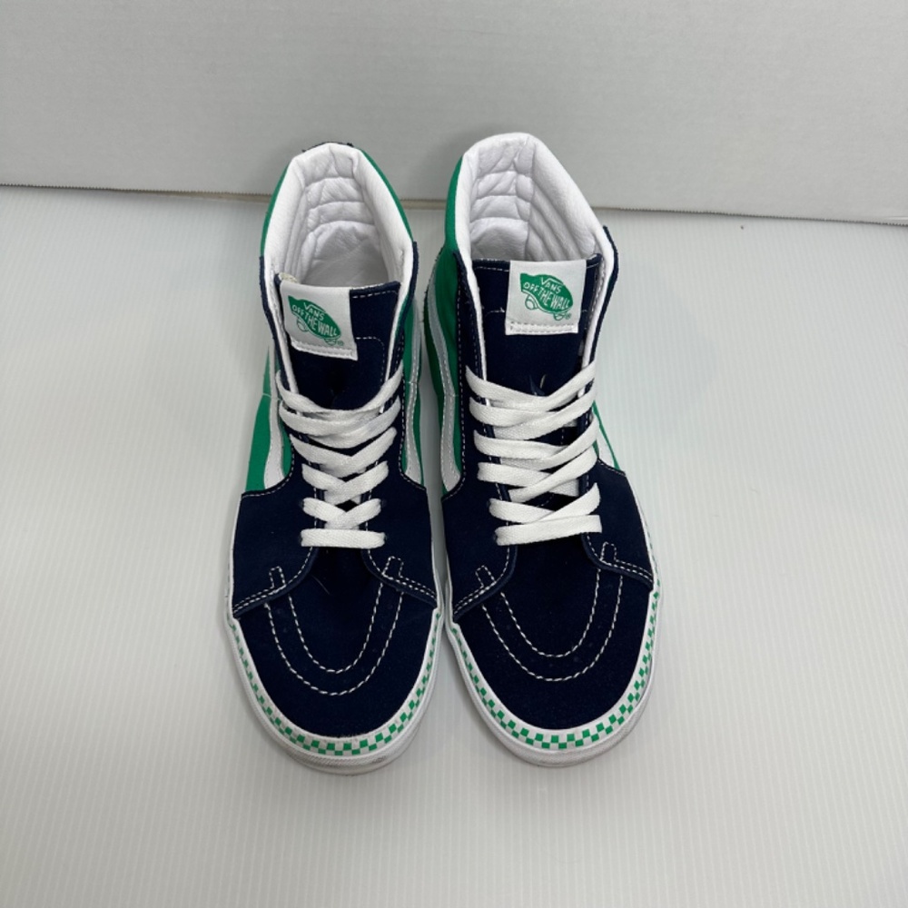 VANS Skateboard Shoes Sneakers Sk 8 Hi Top Off The Wall Mens 7.5 checkered laces - Picture 3 of 12